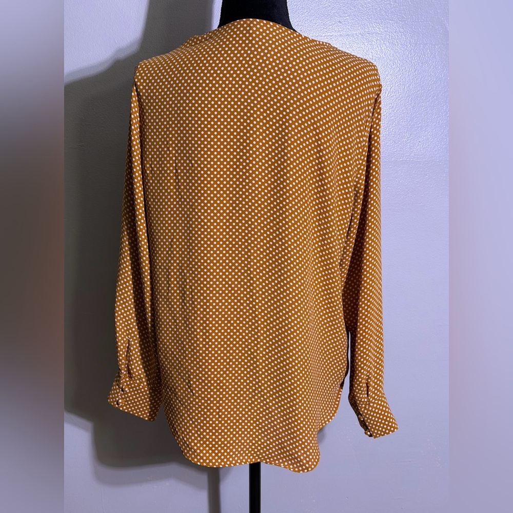 Rachel Zoe V-neck blouse with polka dot print Size L - Picture 3 of 6